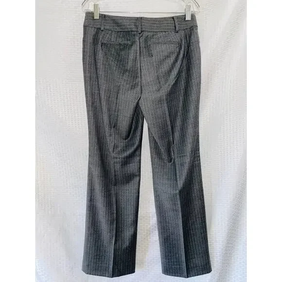 TALBOTS Wool Blend Gray Pinstripe Curvy Slacks Pants Size 6P NEW!!! - Picture 3 of 5